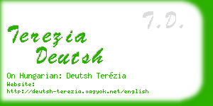 terezia deutsh business card